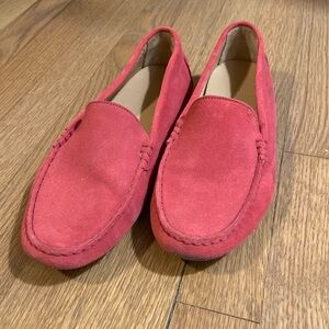 M. Gemi Italian Driving Moccasin Suede Size 41 in coral
